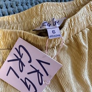 VRG GRL Yellow/ Golden flowy soft pants